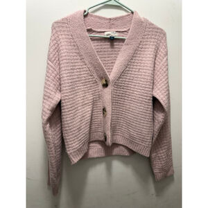 Women's Universal Thread Pink Cropped Cardigan Sweater XS